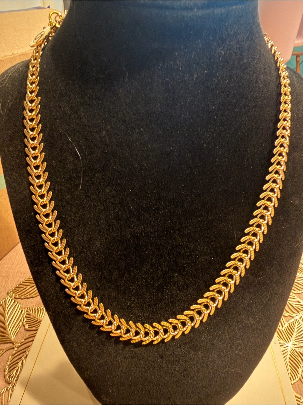 Charming Sisters Gold Link Chevron Necklace - Women Jewelry